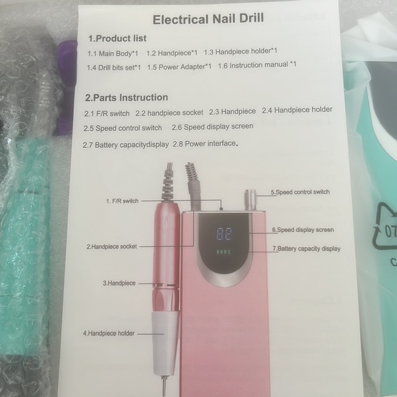 Professional Nail Drill/ Cordless - Picture 4 of 6